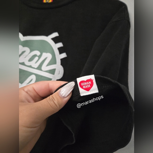 Human Made Heart Logo T-Shirt Black - Picture 6 of 13
